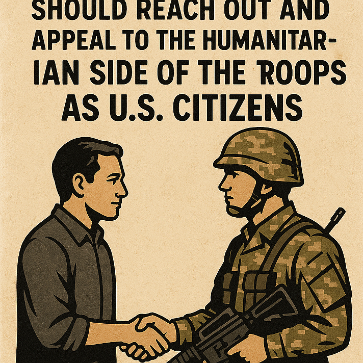 Appealing to the Humanity Within the RanksPerhaps it’s time we, the people, reach out—not with...